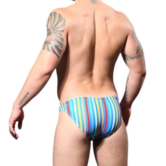 Andrew Christian California Stripe Bikini XL Extra Large - Picture 5 of 12